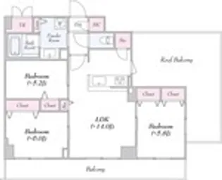ロイジェント志村坂上【7階】の間取り