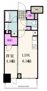 ライオンズミレス新中野【9階】の間取り