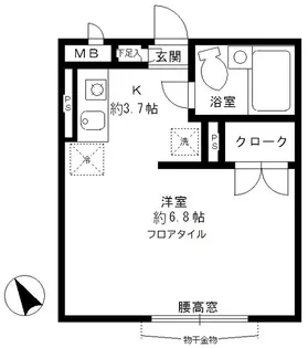 ディアコート東池袋【1階】の間取り