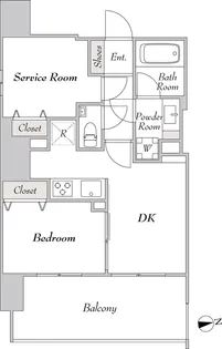 PREMIER市谷薬王寺【12階】の間取り