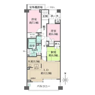 パークハウス吉祥寺北町グローヴⅣ【4階】の間取り