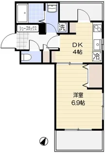 グリーンコート一の坂【2階】の間取り