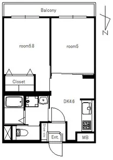 若木原ハイツ【306号室】の間取り