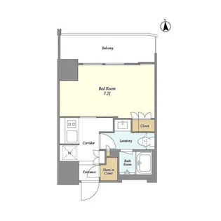 1Kの間取り画像