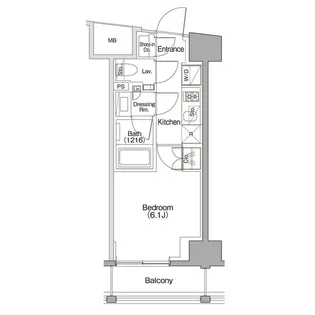 ザ・パークハビオSOHO代々木公園【6階】の間取り