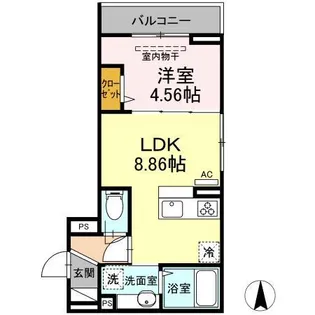 エクセリア田柄【2階】の間取り