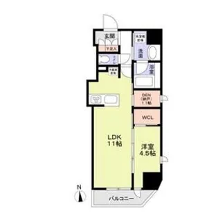 ジオエント中野【7階】の間取り