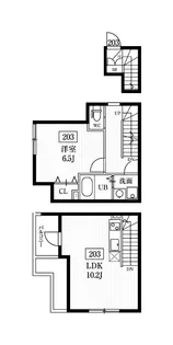 ミハス池尻【2階】の間取り