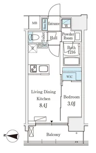 デュオフラッツ池袋【3階】の間取り
