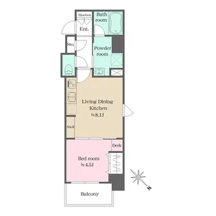ウエリスアーバン大塚【5階】の間取り