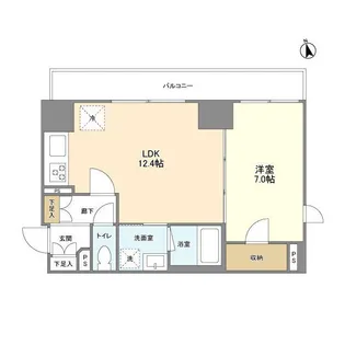 リバーレ中野坂上【7階】の間取り