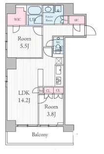 URBAN PARK GRANDE代官山【3階】の間取り