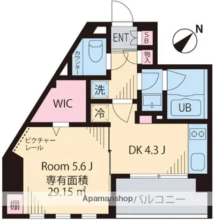エスポワール早稲田【6階】の間取り