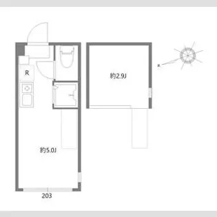 ハーモニーテラス西荻南【2階】の間取り