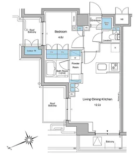 ルフォンプログレ中野坂上【4階】の間取り