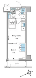 ルフォンプログレ中野坂上【5階】の間取り