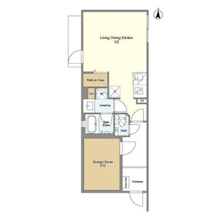ミレドゥーエ中野【1階】の間取り