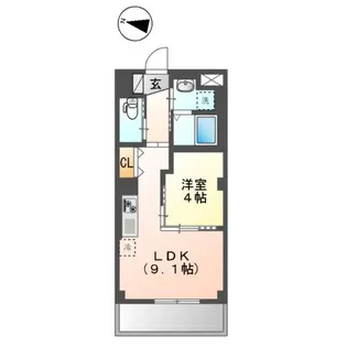 コンフォート 若木【4階】の間取り