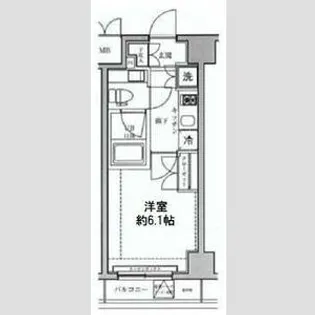 スパシエ グランス 早稲田【6階】の間取り
