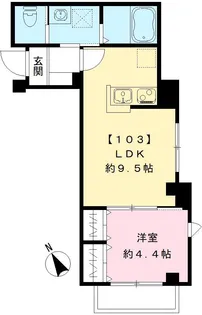 スカラーレ牛込(IOT賃貸)【1階】の間取り