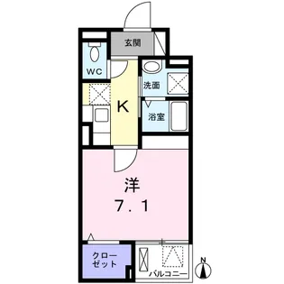 ライジング練馬【1階】の間取り