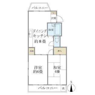 ファミール若月【3階】の間取り