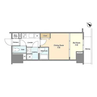 コンフォリア要町【9階】の間取り
