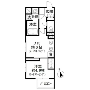 MOCXION四谷三丁目(モクシオン四谷三丁目)【2階】の間取り