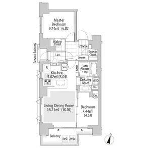 パークフラッツ渋谷神山町【7階】の間取り