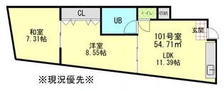 ラディアンテ中野【1階】の間取り