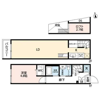 エクセラン旭町【1階】の間取り