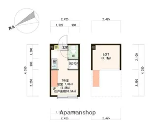 ハーモニーテラス東中野【'107号室】の間取り