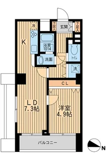 KDXレジデンス幡ヶ谷【13階】の間取り