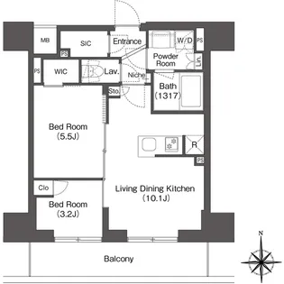 コンフォリア東新宿【9階】の間取り