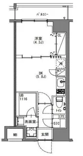 SーRESIDENCE新宿御苑【5階】の間取り