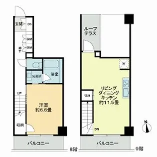 ライオンズフォーシア中野【8階】の間取り