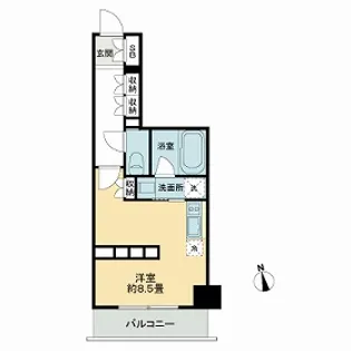 ライオンズフォーシア中野【5階】の間取り