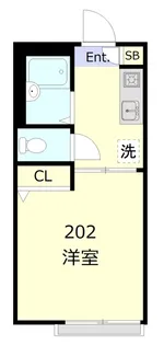 コートメイワB棟【2階】の間取り