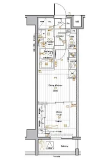 PREMIUM CUBE 池袋本町【5階】の間取り