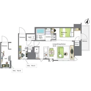 AIFLAT若松河田【9階】の間取り