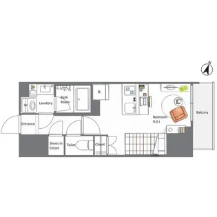 AIFLAT若松河田【8階】の間取り