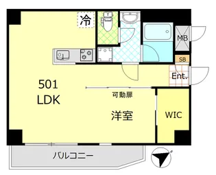 コージーコート西新宿【5階】の間取り