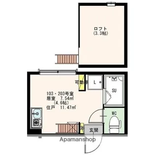 サンプレミオ東高円寺【2階】の間取り