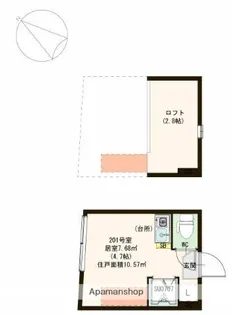 ハーモニーテラス北大塚【2階】の間取り