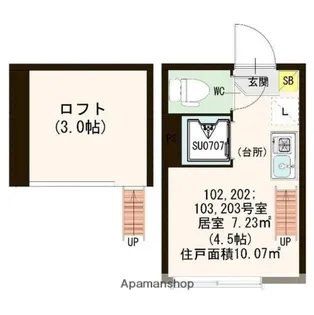 SEA SOUND 中野【2階】の間取り