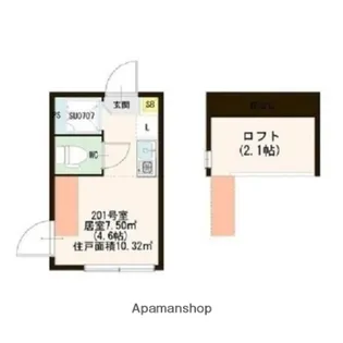 マルシエール西早稲田【201号室号室】の間取り