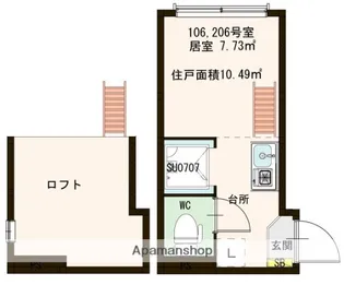 サニーソフィア西荻【106号室号室】の間取り