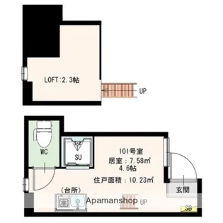 クロノス神楽坂【1階】の間取り