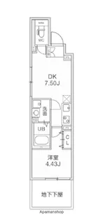 オルタナ早稲田【1階】の間取り