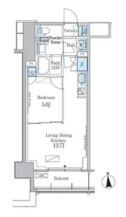 パークアクシス新宿百人町【7階】の間取り